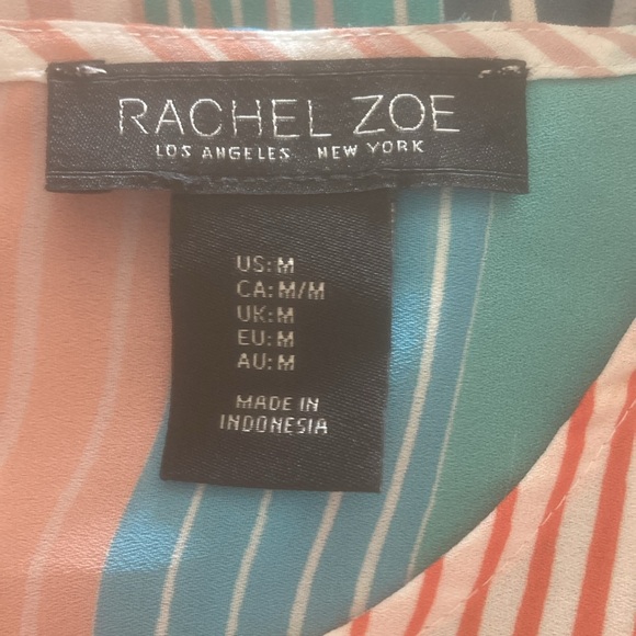 Rachel Zoe striped front side tie sleeveless blouse - Picture 7 of 11